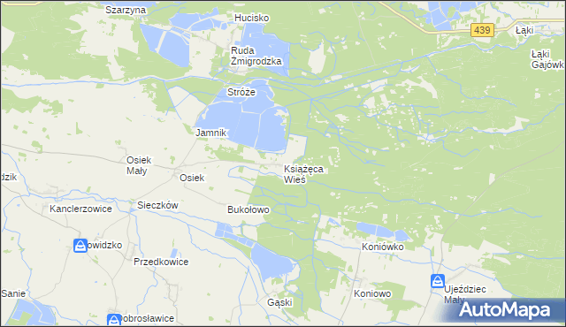 mapa Książęca Wieś, Książęca Wieś na mapie Targeo