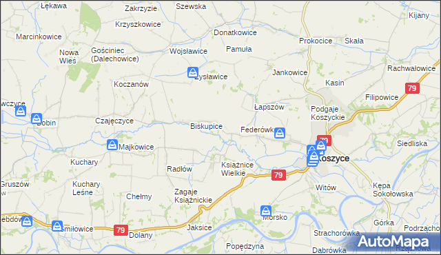 mapa Książnice Małe, Książnice Małe na mapie Targeo