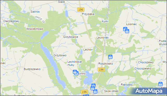 mapa Lechlin, Lechlin na mapie Targeo