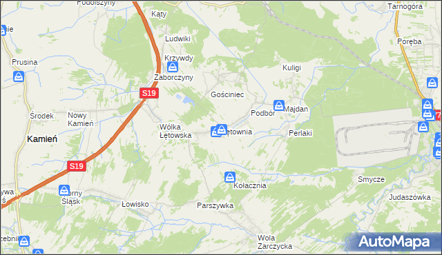 mapa Łętownia gmina Nowa Sarzyna, Łętownia gmina Nowa Sarzyna na mapie Targeo