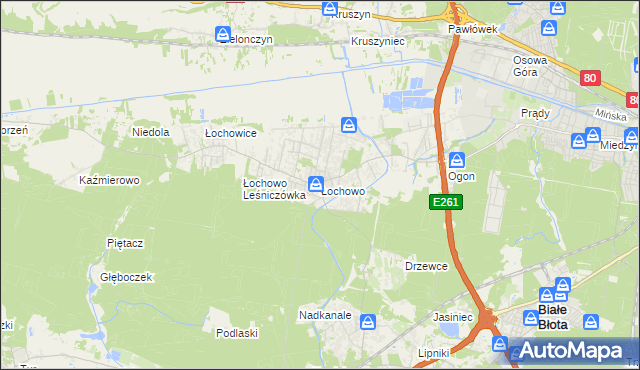 mapa Łochowo, Łochowo na mapie Targeo