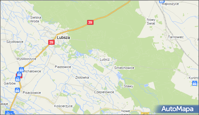 mapa Lubicz gmina Lubsza, Lubicz gmina Lubsza na mapie Targeo