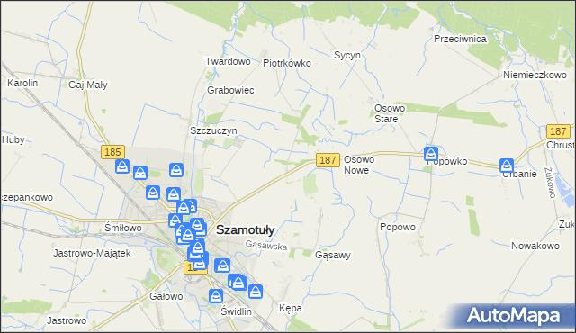 mapa Ludwikowo gmina Szamotuły, Ludwikowo gmina Szamotuły na mapie Targeo