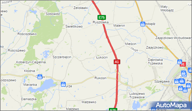 mapa Łukocin, Łukocin na mapie Targeo