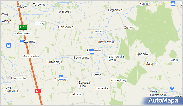 mapa Łychów, Łychów na mapie Targeo