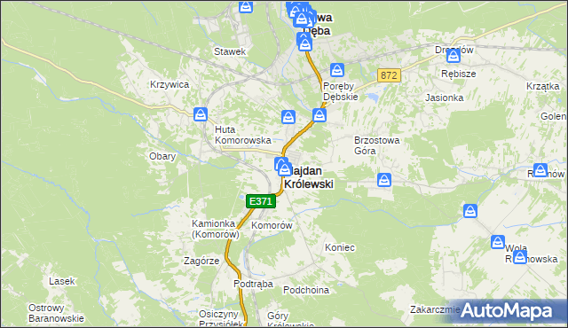 mapa Majdan Królewski, Majdan Królewski na mapie Targeo