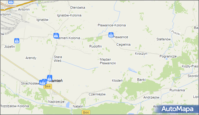 mapa Majdan Pławanicki, Majdan Pławanicki na mapie Targeo