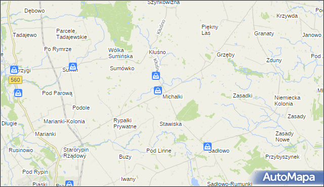 mapa Michałki gmina Świedziebnia, Michałki gmina Świedziebnia na mapie Targeo