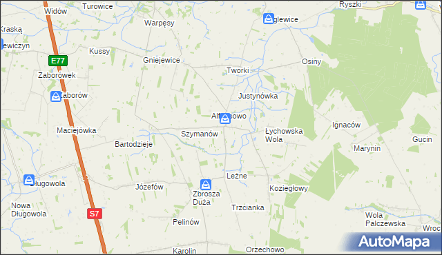 mapa Michałówka gmina Jasieniec, Michałówka gmina Jasieniec na mapie Targeo