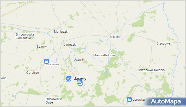 mapa Mikicin-Kolonia, Mikicin-Kolonia na mapie Targeo