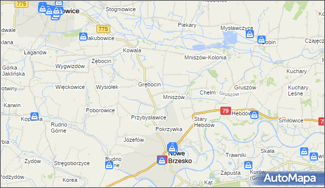 mapa Mniszów, Mniszów na mapie Targeo