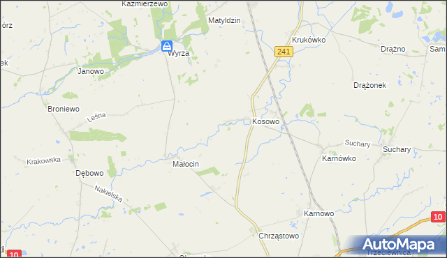 mapa Modrakowo, Modrakowo na mapie Targeo