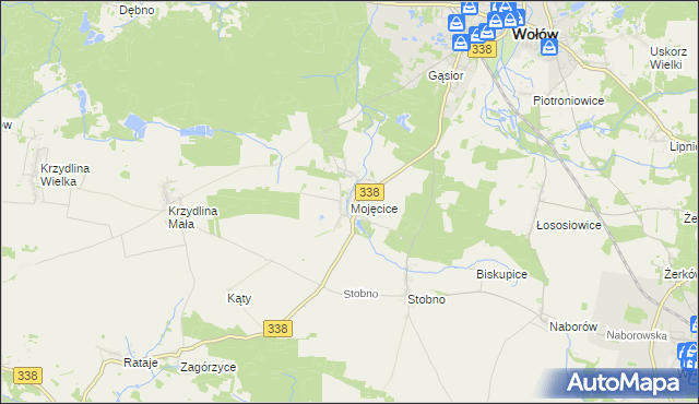 mapa Mojęcice, Mojęcice na mapie Targeo