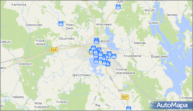 mapa Morąg, Morąg na mapie Targeo