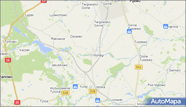 mapa Mortęgi, Mortęgi na mapie Targeo