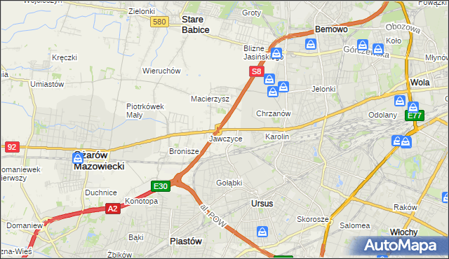 mapa Mory gmina Ożarów Mazowiecki, Mory gmina Ożarów Mazowiecki na mapie Targeo