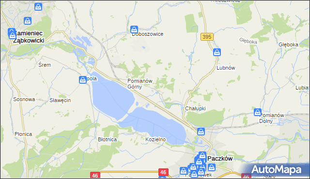 mapa Mrokocin, Mrokocin na mapie Targeo