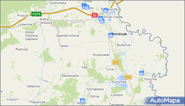 mapa Myszkowiec, Myszkowiec na mapie Targeo