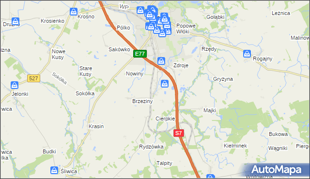 mapa Nowa Wieś gmina Pasłęk, Nowa Wieś gmina Pasłęk na mapie Targeo