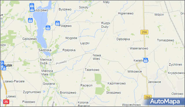mapa Nowa Wieś gmina Piotrków Kujawski, Nowa Wieś gmina Piotrków Kujawski na mapie Targeo