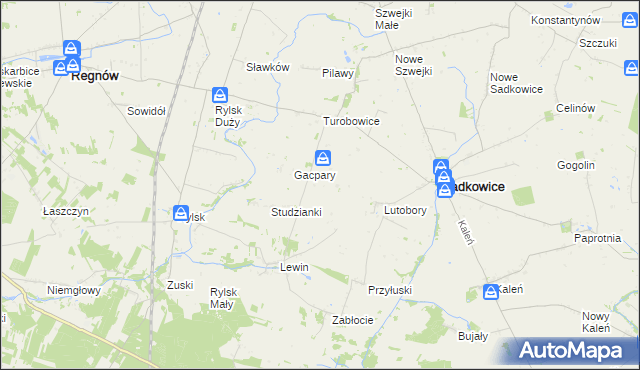 mapa Nowe Lutobory, Nowe Lutobory na mapie Targeo