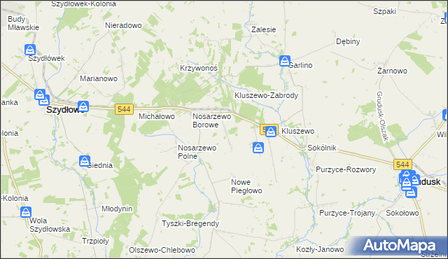mapa Nowe Nosarzewo, Nowe Nosarzewo na mapie Targeo