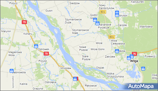 mapa Nowe Podole, Nowe Podole na mapie Targeo