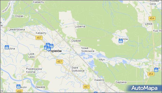 mapa Nowe Siołkowice, Nowe Siołkowice na mapie Targeo