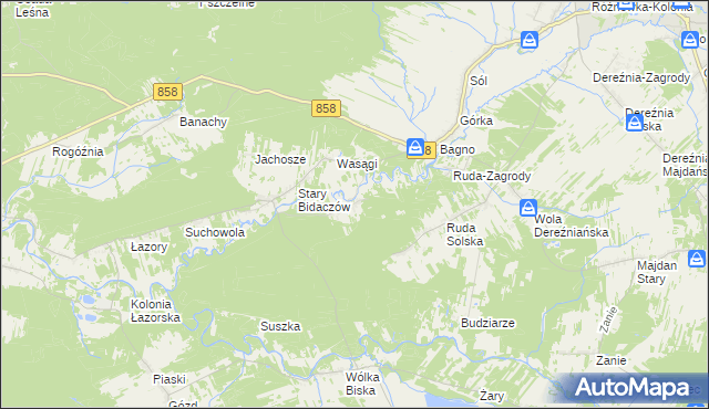 mapa Nowy Bidaczów, Nowy Bidaczów na mapie Targeo