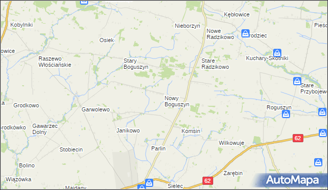 mapa Nowy Boguszyn, Nowy Boguszyn na mapie Targeo