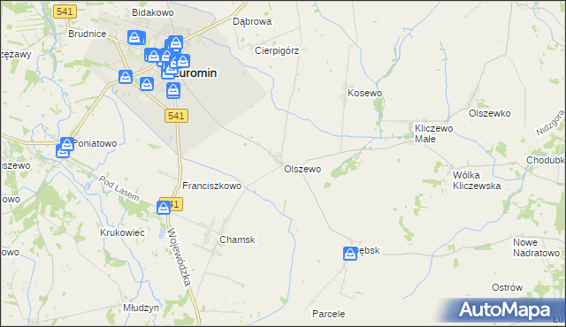 mapa Olszewo gmina Żuromin, Olszewo gmina Żuromin na mapie Targeo