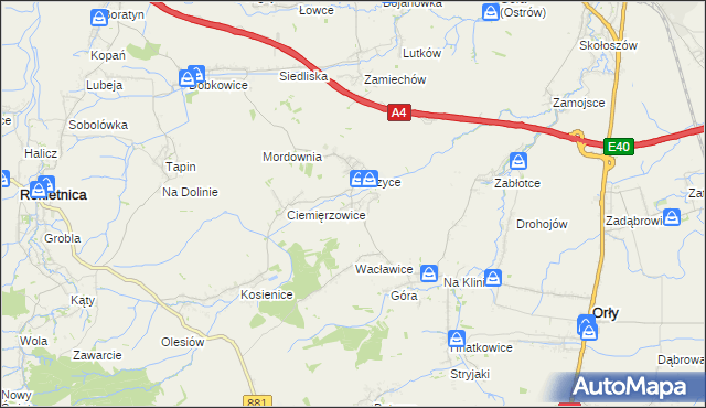 mapa Olszynka gmina Orły, Olszynka gmina Orły na mapie Targeo