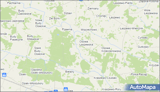 mapa Osowa Drobińska, Osowa Drobińska na mapie Targeo