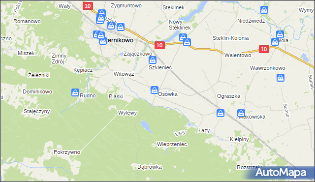 mapa Osówka gmina Czernikowo, Osówka gmina Czernikowo na mapie Targeo
