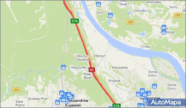 mapa Otłoczyn, Otłoczyn na mapie Targeo