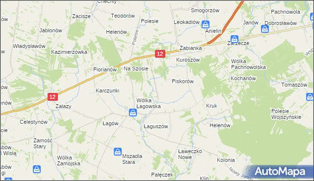 mapa Pająków, Pająków na mapie Targeo