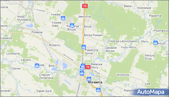 mapa Piaseczna Górka, Piaseczna Górka na mapie Targeo