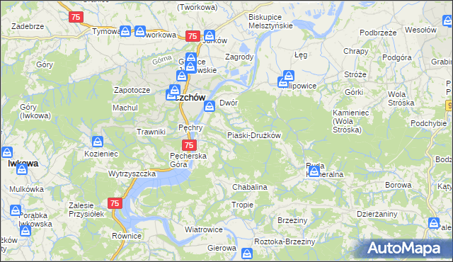 mapa Piaski-Drużków, Piaski-Drużków na mapie Targeo