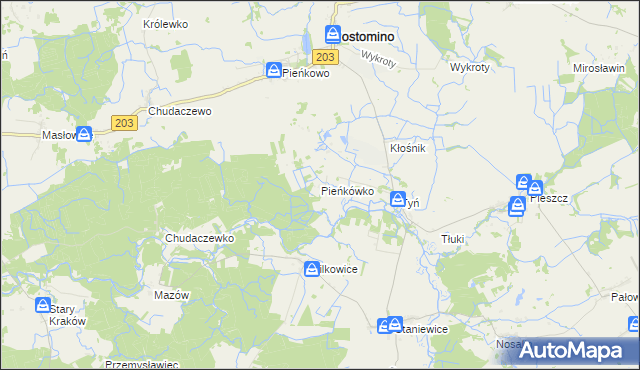 mapa Pieńkówko, Pieńkówko na mapie Targeo