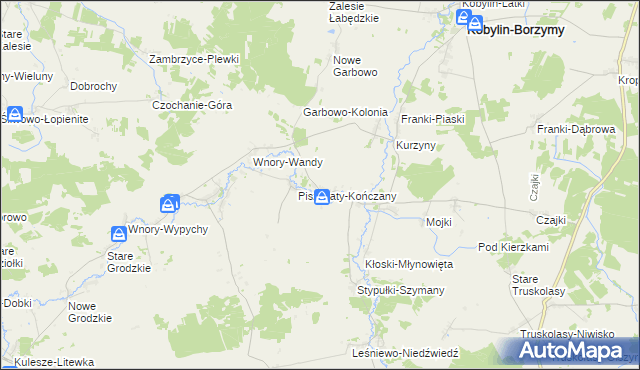 mapa Piszczaty-Piotrowięta, Piszczaty-Piotrowięta na mapie Targeo