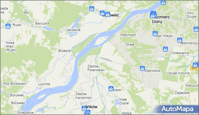 mapa Podgórz gmina Wilków, Podgórz gmina Wilków na mapie Targeo