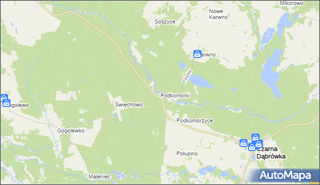 mapa Podkomorki, Podkomorki na mapie Targeo