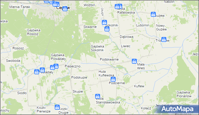 mapa Podskwarne, Podskwarne na mapie Targeo