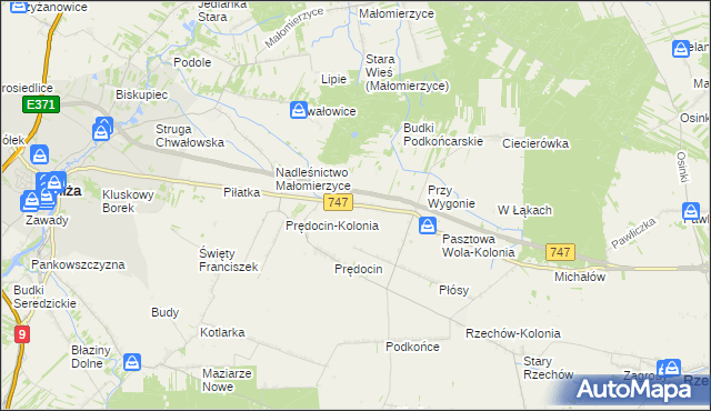 mapa Prędocinek, Prędocinek na mapie Targeo