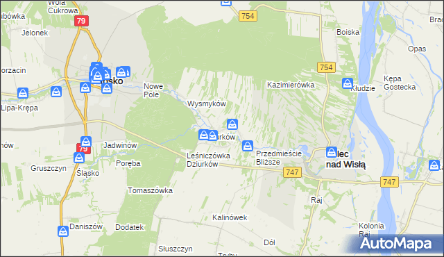 mapa Przedmieście Dalsze, Przedmieście Dalsze na mapie Targeo