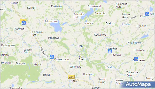 mapa Rąb, Rąb na mapie Targeo