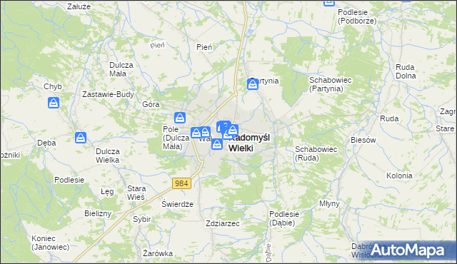 mapa Radomyśl Wielki, Radomyśl Wielki na mapie Targeo