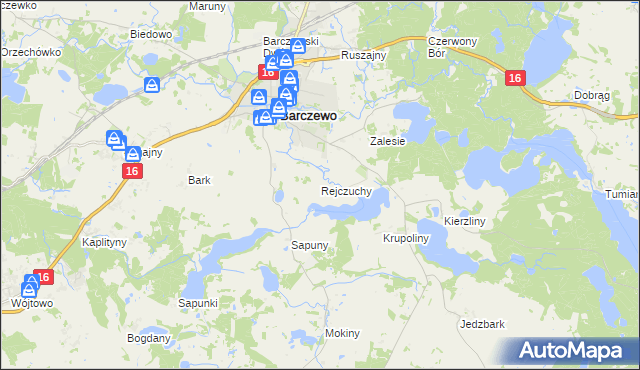 mapa Rejczuchy, Rejczuchy na mapie Targeo