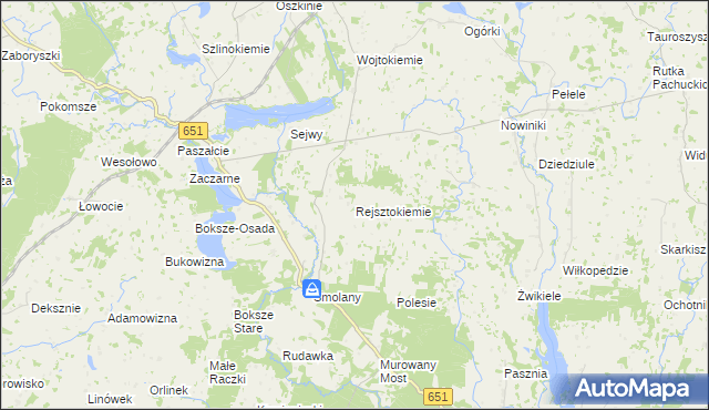 mapa Rejsztokiemie, Rejsztokiemie na mapie Targeo