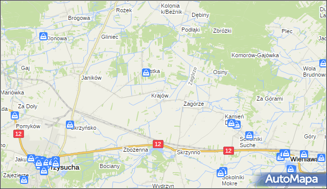 mapa Romualdów gmina Wieniawa, Romualdów gmina Wieniawa na mapie Targeo